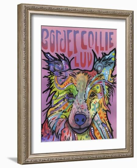 Border Collie Love 2-Dean Russo-Framed Giclee Print