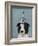 Border Collie with Blue Vase-Fab Funky-Framed Art Print