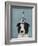 Border Collie with Blue Vase-Fab Funky-Framed Art Print