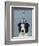 Border Collie with Blue Vase-Fab Funky-Framed Premium Giclee Print