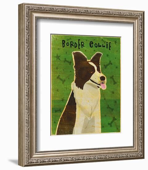 Border Collie-John Golden-Framed Art Print