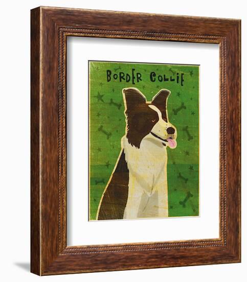 Border Collie-John Golden-Framed Art Print