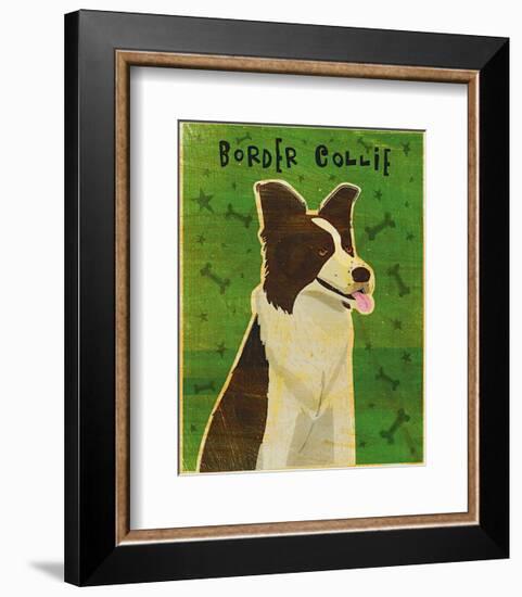 Border Collie-John Golden-Framed Art Print