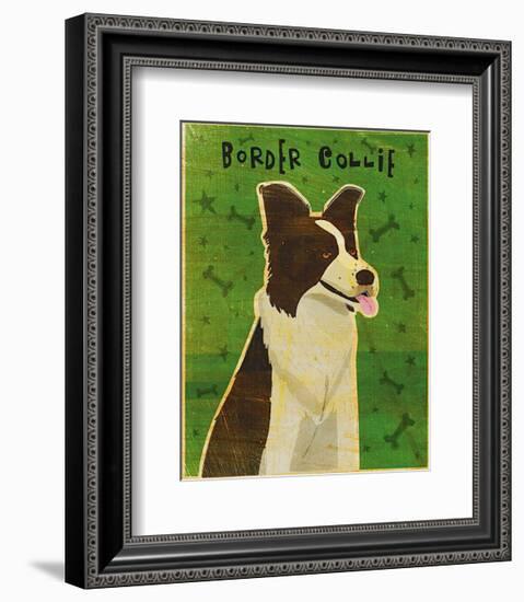 Border Collie-John Golden-Framed Art Print