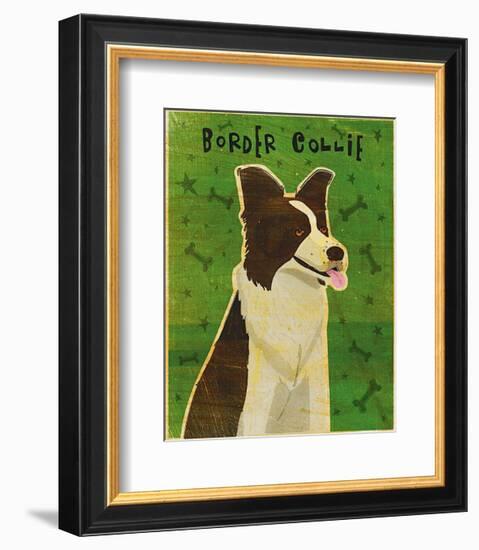 Border Collie-John Golden-Framed Art Print