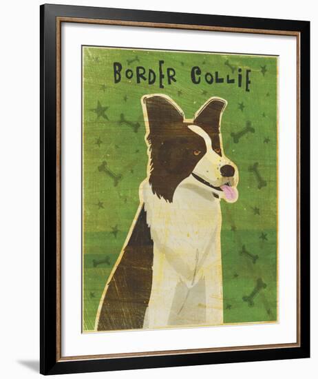 Border Collie-John W^ Golden-Framed Art Print