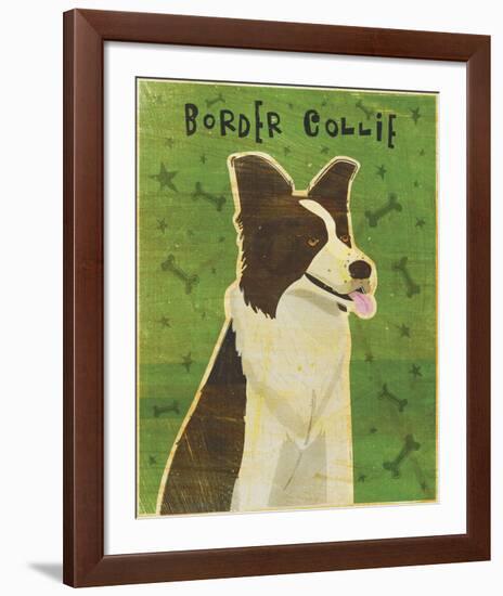 Border Collie-John W^ Golden-Framed Art Print