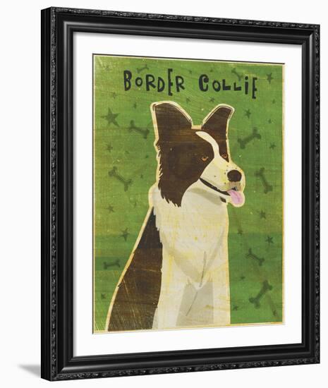 Border Collie-John W^ Golden-Framed Art Print