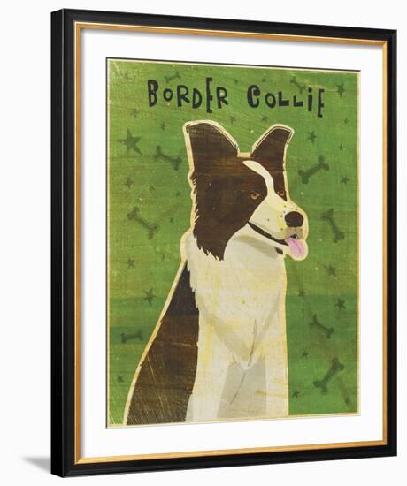 Border Collie-John W^ Golden-Framed Art Print