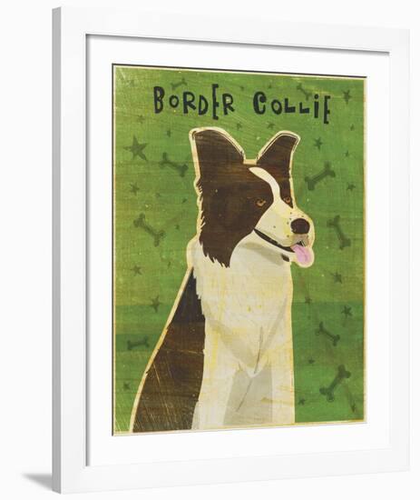 Border Collie-John W^ Golden-Framed Art Print