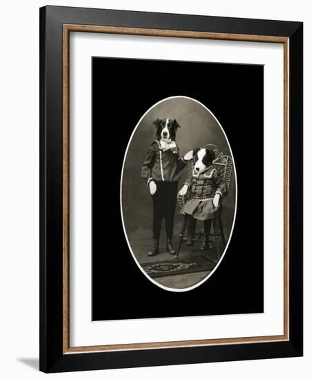 Border Collies-J Hovenstine Studios-Framed Giclee Print