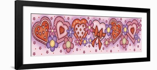 Border Hearts and Flowers-Maria Trad-Framed Giclee Print