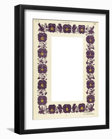 Border of Pansies-PW Keller Reutlingen-Framed Art Print