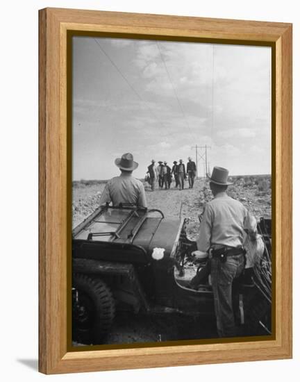 Border Patrol Waiting for Illegal Immigrants to Reach their Position-Loomis Dean-Framed Premier Image Canvas