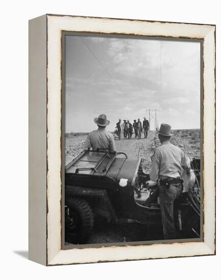 Border Patrol Waiting for Illegal Immigrants to Reach their Position-Loomis Dean-Framed Premier Image Canvas