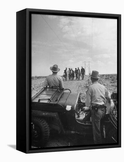 Border Patrol Waiting for Illegal Immigrants to Reach their Position-Loomis Dean-Framed Premier Image Canvas