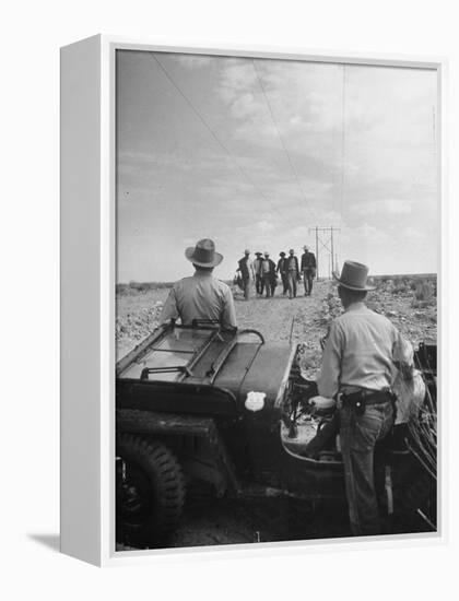 Border Patrol Waiting for Illegal Immigrants to Reach their Position-Loomis Dean-Framed Premier Image Canvas