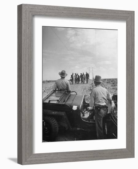 Border Patrol Waiting for Illegal Immigrants to Reach their Position-Loomis Dean-Framed Photographic Print