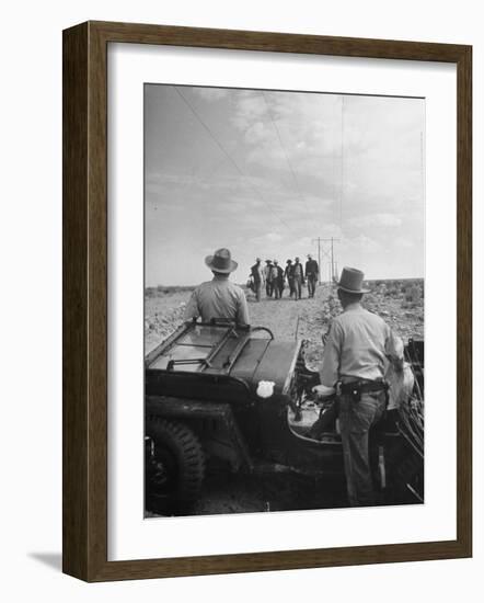 Border Patrol Waiting for Illegal Immigrants to Reach their Position-Loomis Dean-Framed Photographic Print