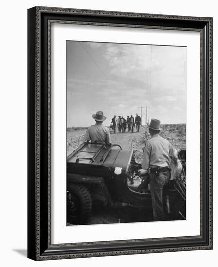 Border Patrol Waiting for Illegal Immigrants to Reach their Position-Loomis Dean-Framed Photographic Print