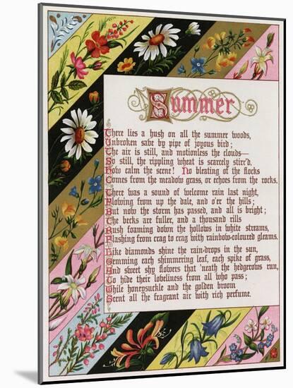 Border Showing Summer-Blanche de Montmorency Conyers Morrell-Mounted Art Print