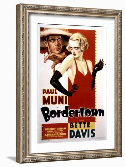 Bordertown, Paul Muni, Bette Davis, 1935-null-Framed Art Print