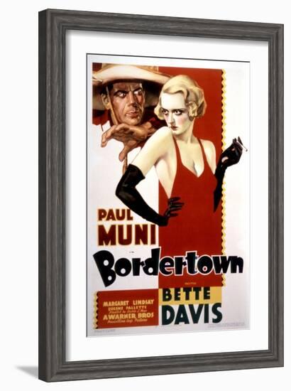 Bordertown, Paul Muni, Bette Davis, 1935-null-Framed Art Print