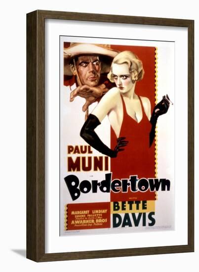 Bordertown, Paul Muni, Bette Davis, 1935-null-Framed Art Print