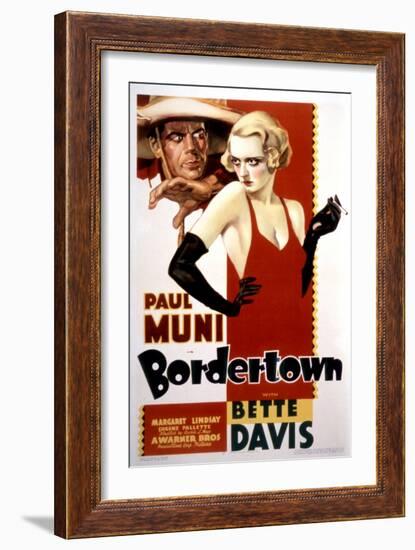 Bordertown, Paul Muni, Bette Davis, 1935-null-Framed Art Print