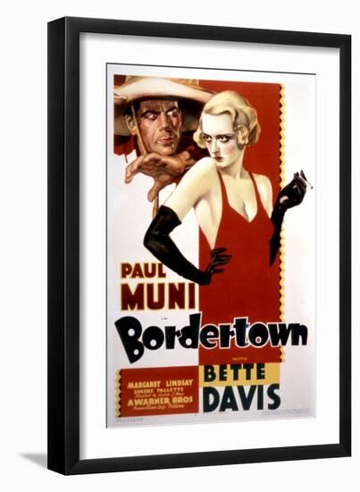 Bordertown, Paul Muni, Bette Davis, 1935-null-Framed Art Print