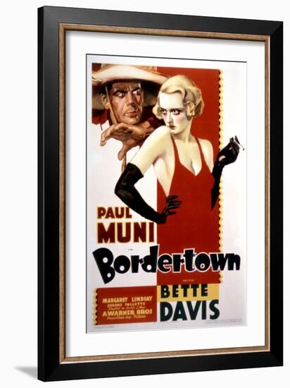 Bordertown, Paul Muni, Bette Davis, 1935-null-Framed Art Print