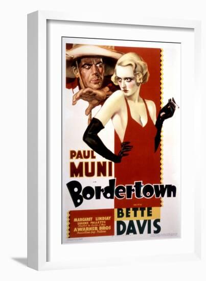 Bordertown, Paul Muni, Bette Davis, 1935-null-Framed Art Print