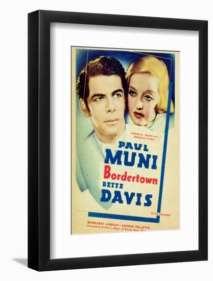 Bordertown, Paul Muni, Bette Davis, 1935-null-Framed Photo