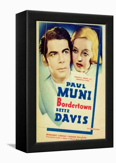 Bordertown, Paul Muni, Bette Davis, 1935-null-Framed Stretched Canvas