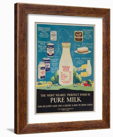 Bordon Milk Advertising Poster-null-Framed Giclee Print