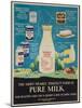 Bordon Milk Advertising Poster-null-Mounted Giclee Print