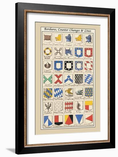 Bordures, Counter Changes and Lines-Hugh Clark-Framed Art Print