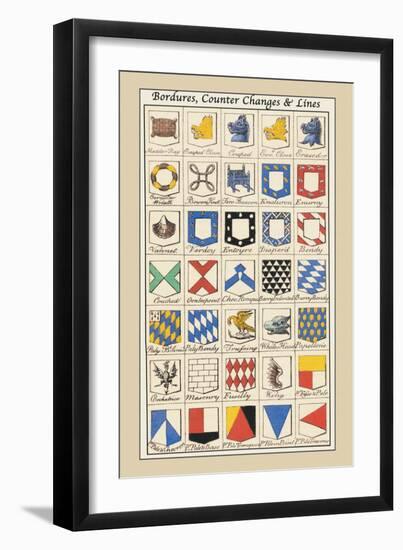 Bordures, Counter Changes and Lines-Hugh Clark-Framed Art Print