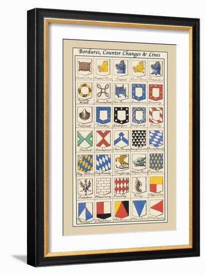 Bordures, Counter Changes and Lines-Hugh Clark-Framed Art Print