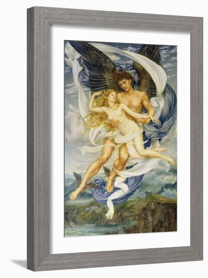 Boreas and Oreithyia, 1896-Evelyn De Morgan-Framed Giclee Print