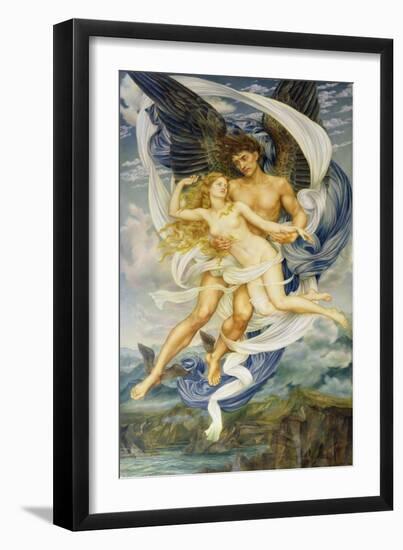 Boreas and Oreithyia, 1896-Evelyn De Morgan-Framed Giclee Print