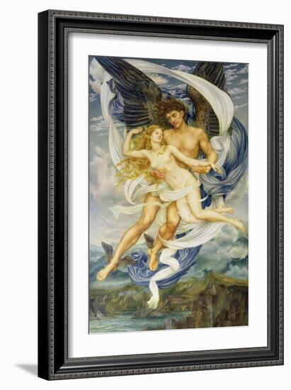 Boreas and Oreithyia, 1896-Evelyn De Morgan-Framed Giclee Print