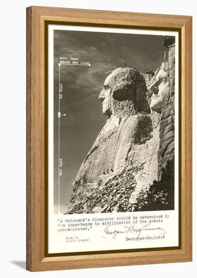 Borglum Quote and Mt. Rushmore-null-Framed Stretched Canvas