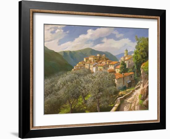 Borgo degli ulivi-Adriano Galasso-Framed Art Print