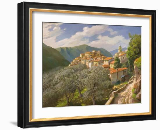 Borgo degli ulivi-Adriano Galasso-Framed Art Print
