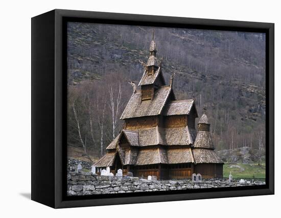 Borgund Stave Church, Laerdalen, Norway-Niall Benvie-Framed Premier Image Canvas