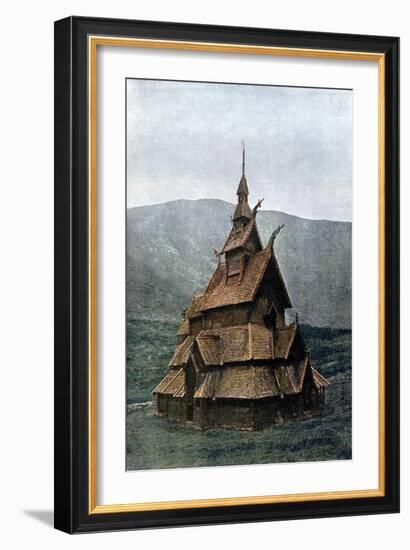 Borgund Stave Church, Sogn Og Fjordane, Norway, C1890-L Boulanger-Framed Giclee Print