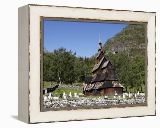 Borgund Stave Church, Sogn Og Fjordane, Norway, Scandinavia, Europe-Hans Peter Merten-Framed Premier Image Canvas