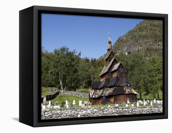 Borgund Stave Church, Sogn Og Fjordane, Norway, Scandinavia, Europe-Hans Peter Merten-Framed Premier Image Canvas