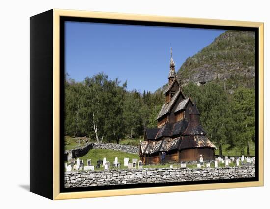 Borgund Stave Church, Sogn Og Fjordane, Norway, Scandinavia, Europe-Hans Peter Merten-Framed Premier Image Canvas